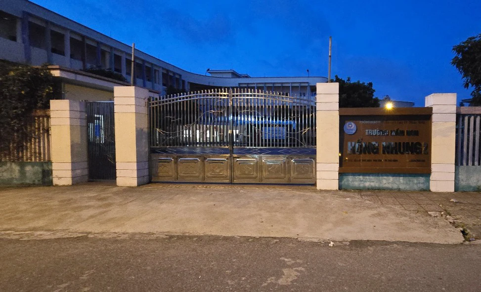 Trường mầm non Hồng Nhung cơ sở 2, nơi xảy ra sự việc một trẻ mầm non tử vong vì bị bỏ quên trên xe đưa đón của nhà trường. Ảnh: CTV