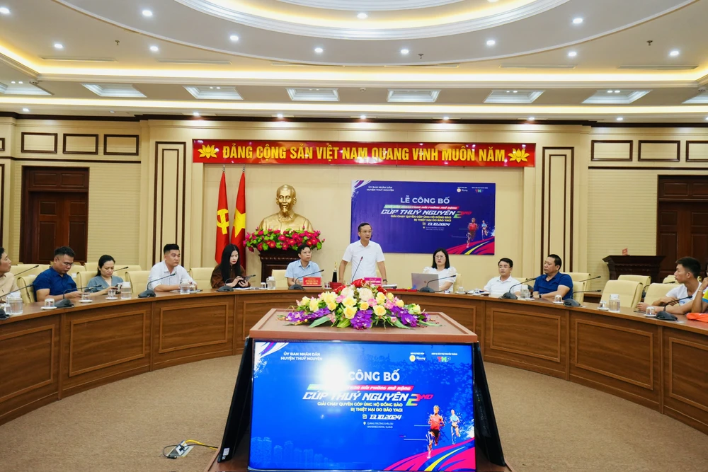 Giải chạy Cúp Thủy Nguyên dự kiến sẽ trích ra 100 triệu đồng để ủng hộ đồng bào thiệt hại sau bão số 3. Ảnh: NGỌC SƠN