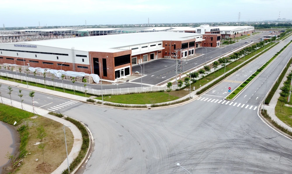 Tỉnh Thái Bình đang tập trung thu hút đầu tư cho các khu công nghiệp lớn. Trong ảnh: KCN Liên Hà Thái (Khu Kinh tế Thái Bình)