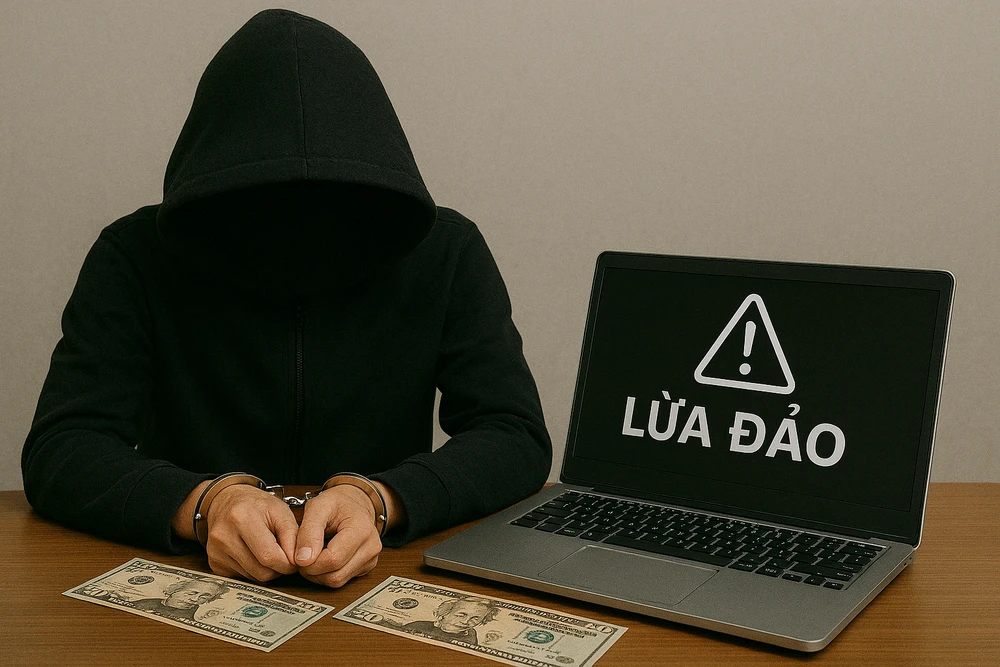 Nhóm lừa đảo đã lừa được hơn 1000 bị hại với tổng số tiền hơn 6 tỉ đồng trước khi bị bắt. Ảnh minh họa