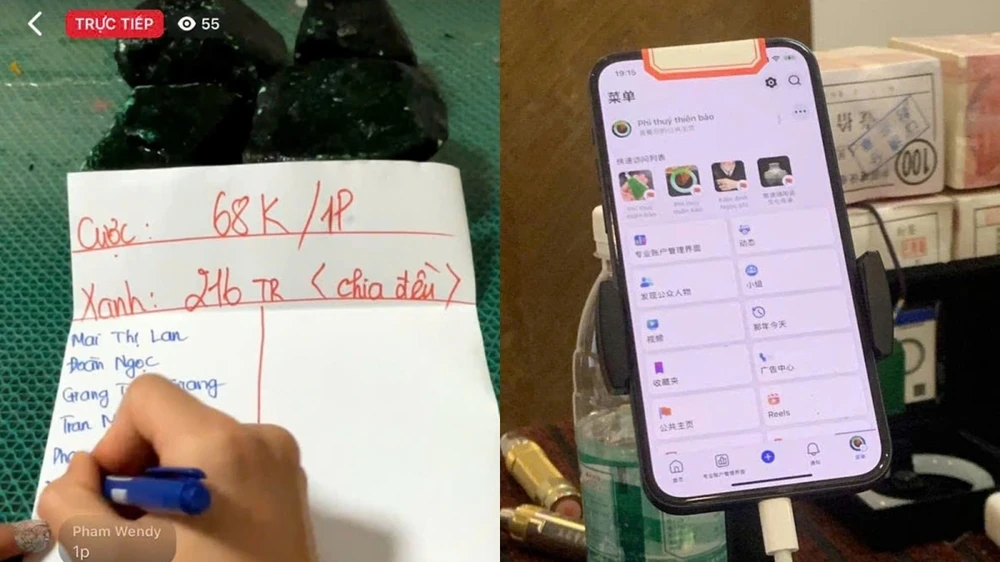 Lừa đảo trực tuyến dưới hình thức lôi kéo cá cược 'Cắt đá tìm ngọc'. Ảnh: CAQN