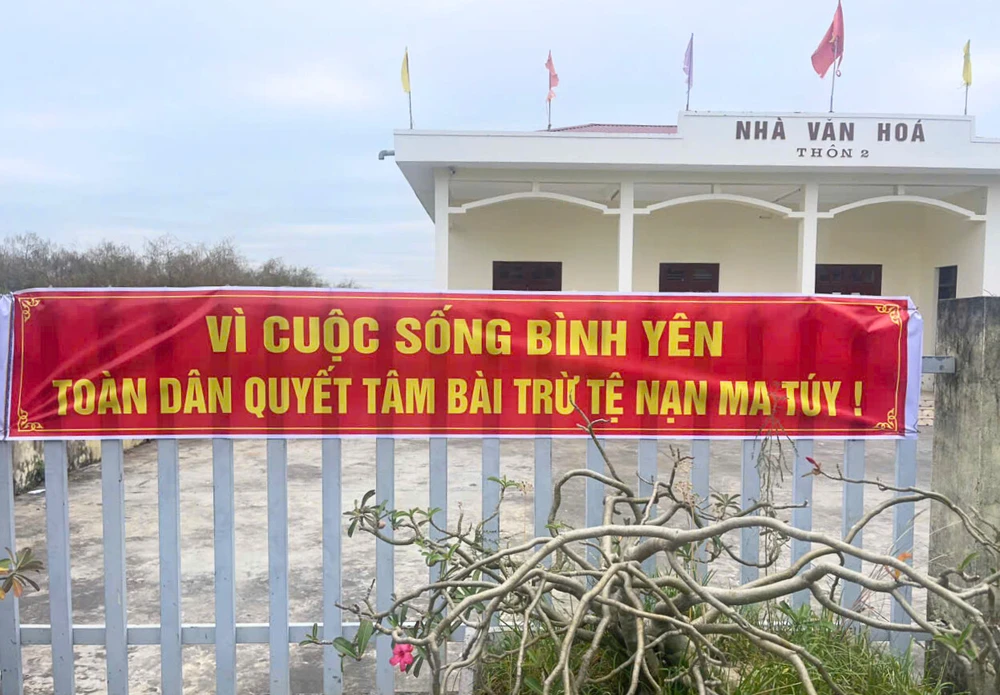 Nhà văn hóa thôn 2, nơi người đàn ông trốn và cầu cứu trên mạng xã hội
