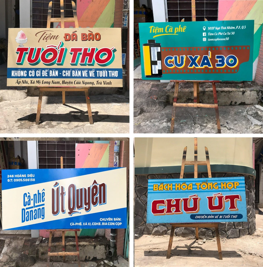 Cách phối màu, font chữ đều được anh Bảo học hỏi, tìm kiếm trên sách báo.