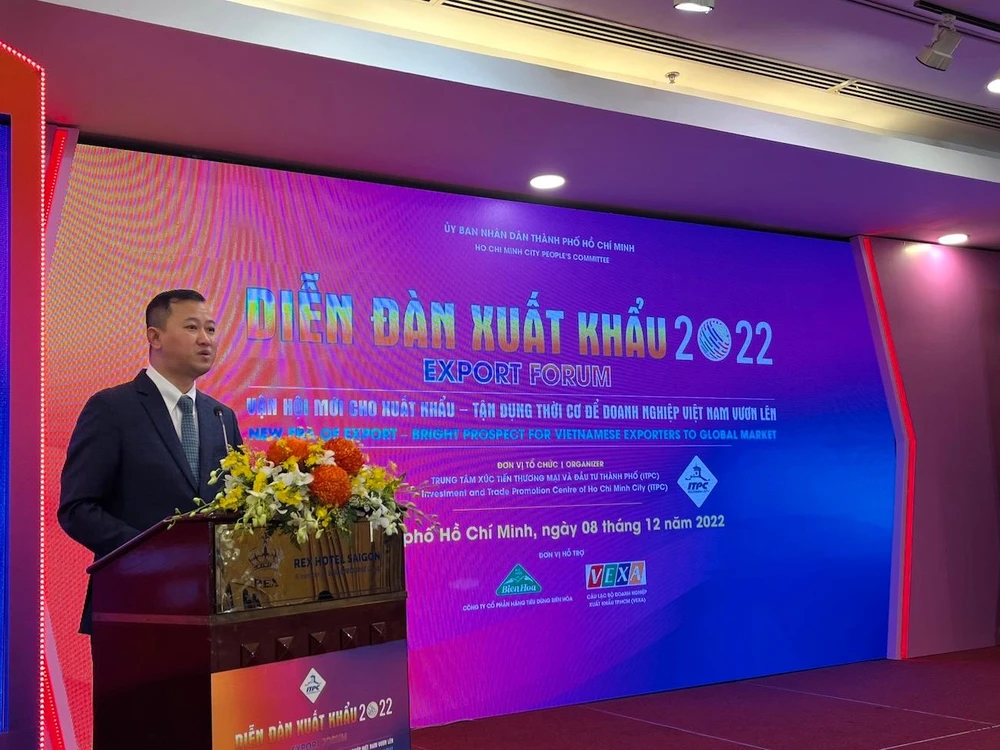 Ông Trần Phú Lữ, Phó giám đốc ITPC cho biết bên cạnh những thách thức vẫn có thời cơ để doanh nghiệp xuất khẩu Việt Nam vươn lên tăng trưởng trong năm 2023. Ảnh: QH