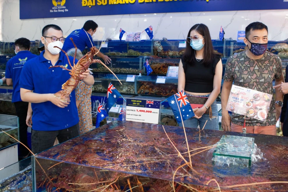 Nhiều loại hải sản đang có mức giá tốt. ẢNH: THU HÀ