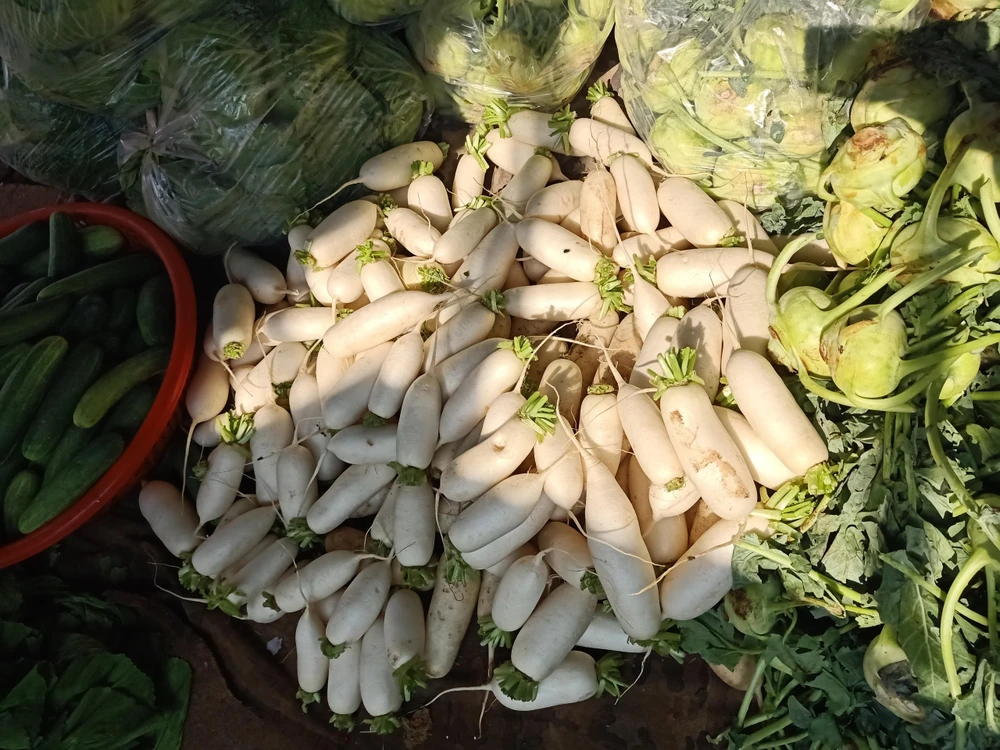 Đối với củ, quả nên chọn loại có kích cỡ vừa phải, không quá căng bóng. Ảnh: Hạ Quyên