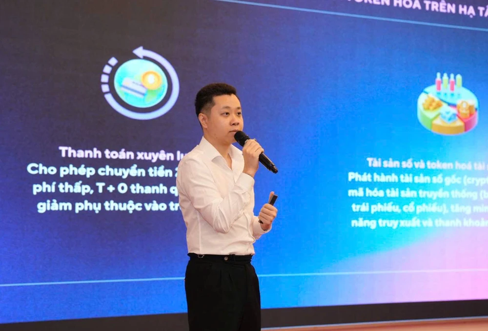 Ông Trần Huyền Dinh, Chủ nhiệm Ủy ban Ứng dụng Fintech thuộc Hiệp hội Blockchain và Tài sản số Việt Nam (VBA). Ảnh: THU HÀ