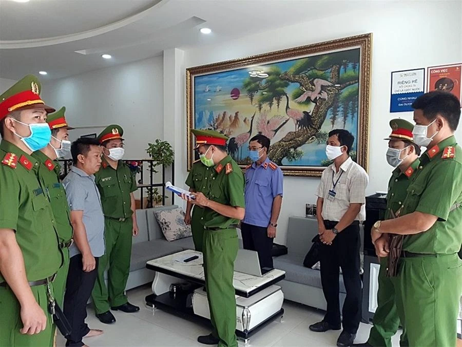 Thời điểm Cao Đức Trung bị khởi tố, bắt giam. Ảnh PĐ.