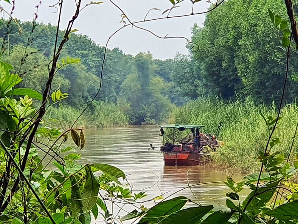 Một "tàu ma" đậu ở sông La Ngà. Ảnh TL