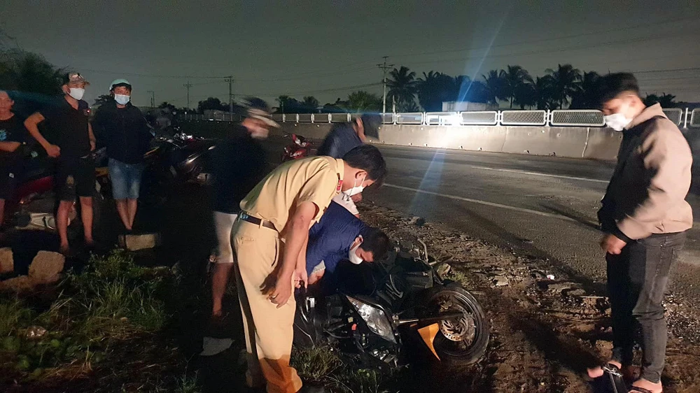 Hiện trường vụ tai nạn. Ảnh: PĐ