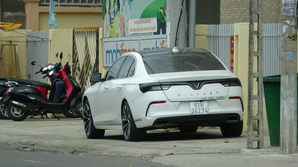 Chiếc xe tang vật vụ án.