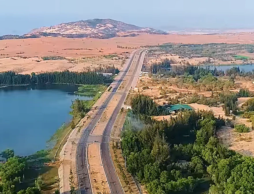 Tuyến đường hiện hữu qua huyện Bắc Bình.