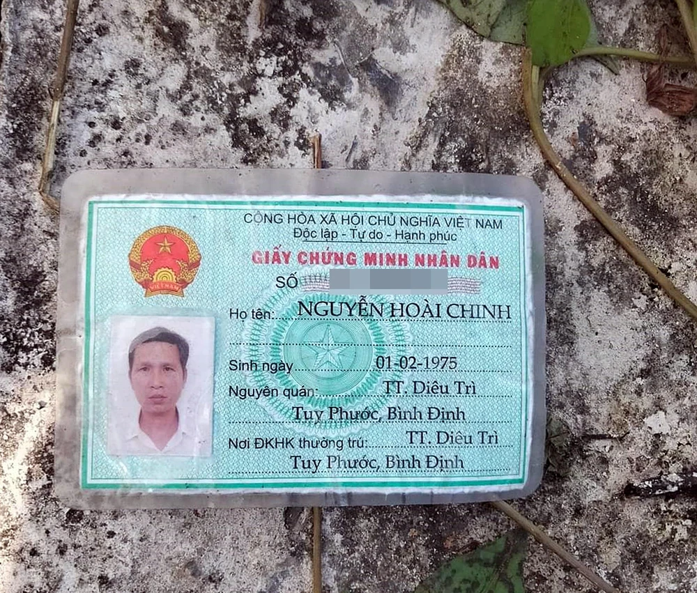 CMND được xác định là của nạn nhân.