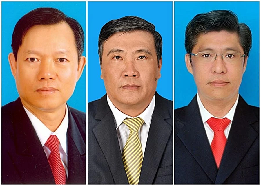Từ trái sang: Ông Phan Văn Đăng, ông Nguyễn Văn Phong và ông Nguyễn Minh.