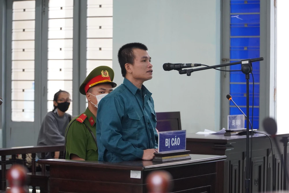 Lê Văn Ngà tại phiên tòa sơ thẩm. Ảnh: PĐ