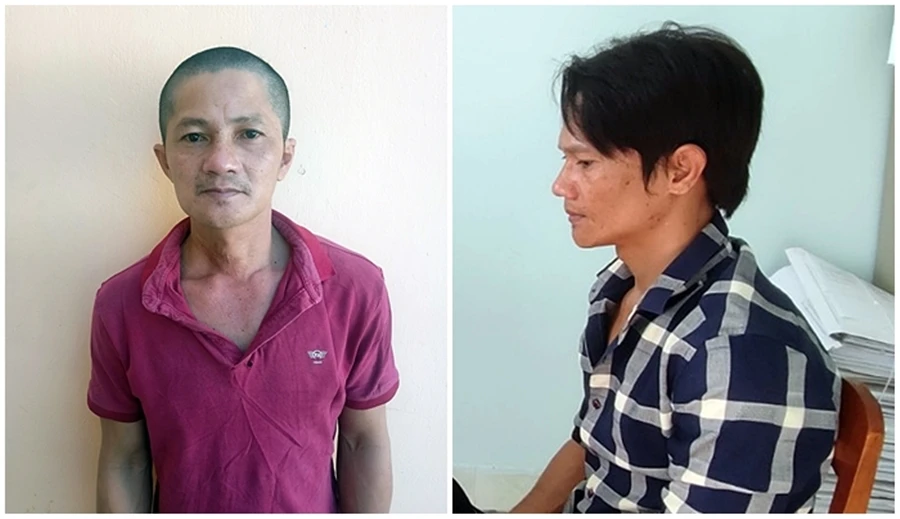 Hai anh em Lê Văn Phương và Lê Văn Thương. Ảnh: VKS