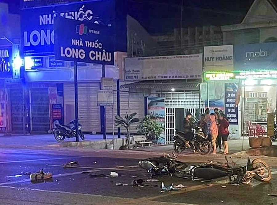 Hiện trường vụ tai nạn. Ảnh FB.