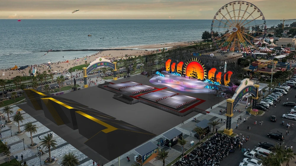 Toàn cảnh sân khấu Lễ khai mạc Năm du lịch Quốc gia 2023.