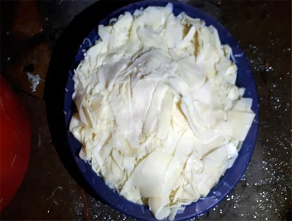 Măng chua sau khi đã tẩy trắng