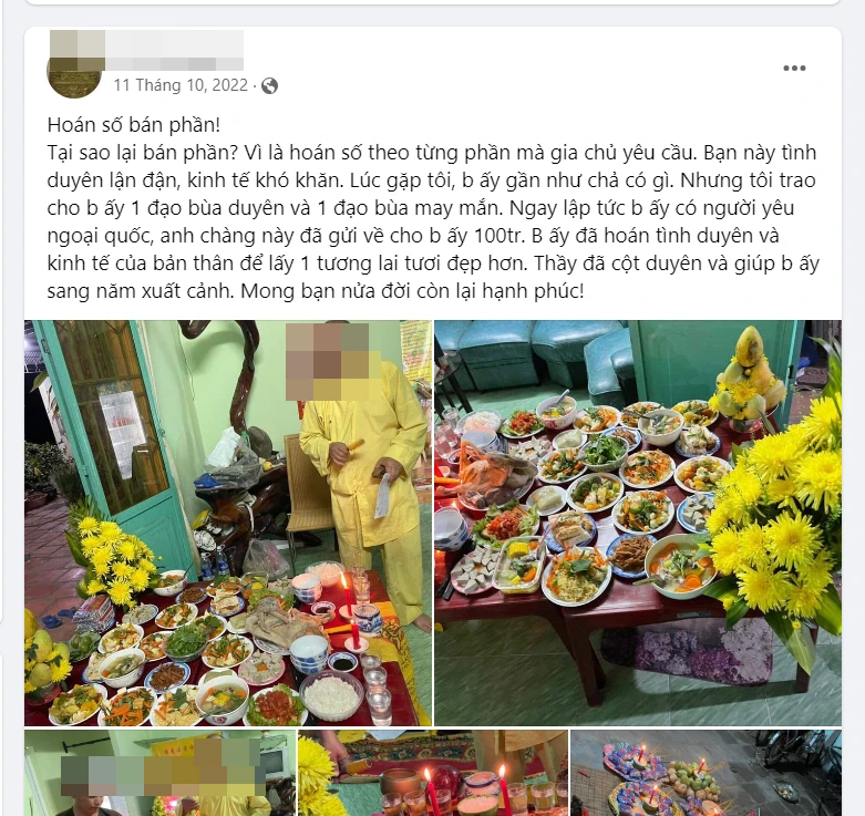 Nội dung quảng cáo hoán số của bà P.