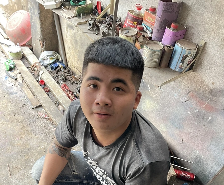 Thời điểm Huy bị bắt giữ. Ảnh: LL