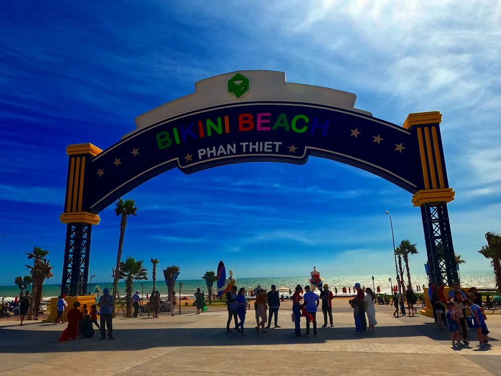 Bãi biển Bikini trong dự án. Ảnh PN