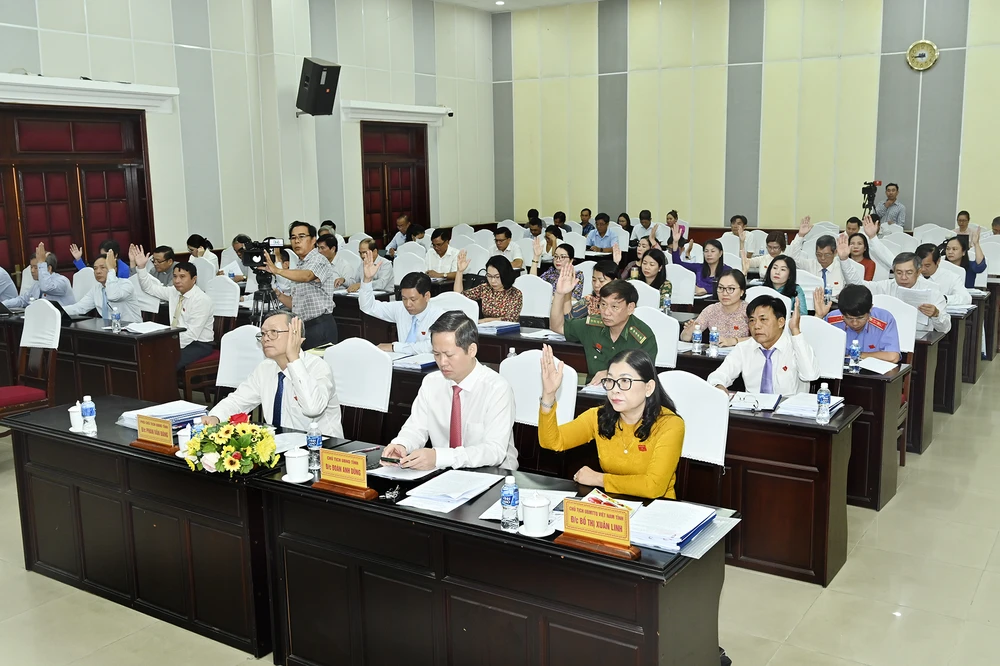 HĐND tỉnh Bình Thuận thông qua các Nghị quyết quan trọng. Ảnh: ĐH