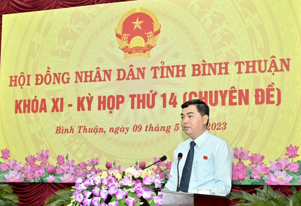 Ông Nguyễn Hoài Anh, Phó Bí thư Thường trực Tỉnh ủy; Chủ tịch HĐND tỉnh Bình Thuận. Ảnh ĐH.