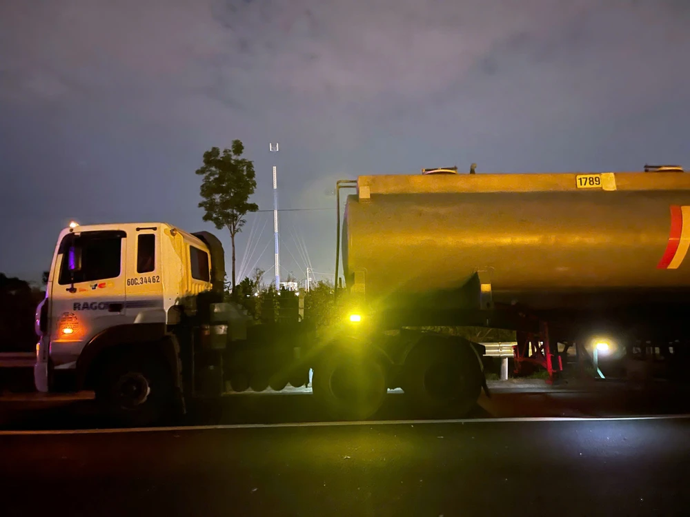 Xe bồn trong vụ tai nạn.