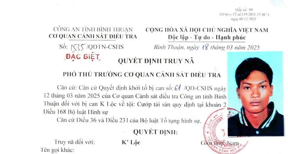 truy nã đặc biệt
