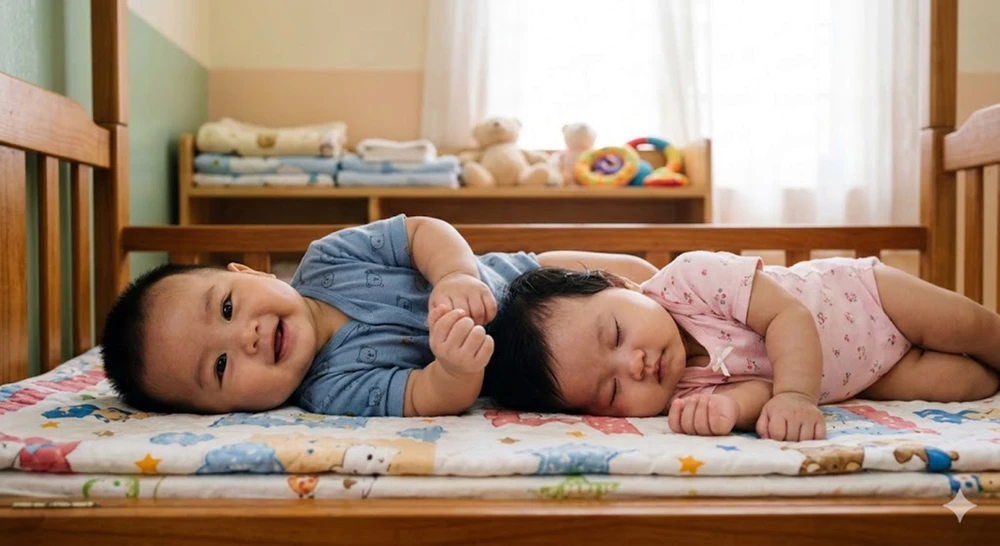 Hai đứa trẻ bị bỏ rơi.
