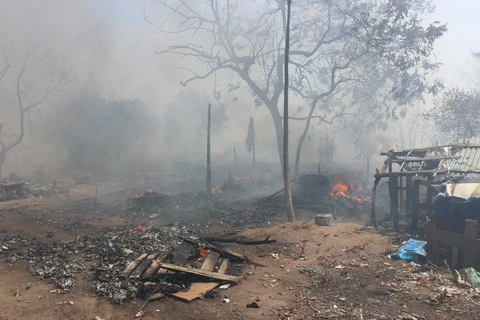 Cháy cỏ; Dĩ An; Bình Dương