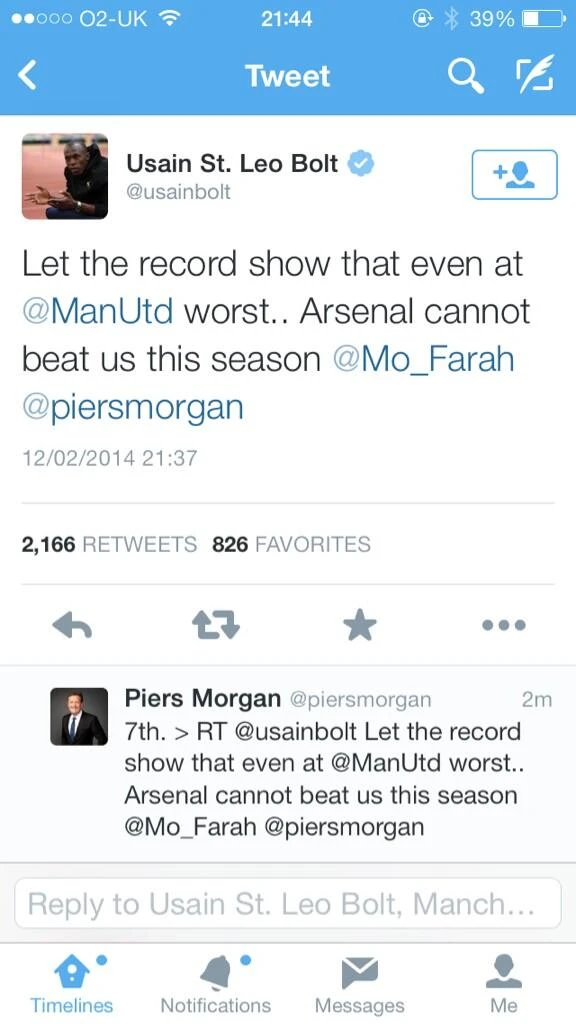 Fan nổi tiếng nhất M.U và Arsenal đấu khẩu trên Twitter ảnh 1