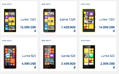Giá Nokia Lumia 1020 giảm từ 1,5 đến 3 triệu đồng ảnh 2 Nhiều cửa hàng đang bán Lumia 1020 với giá thấp hơn tới vài triệu đồng so với giá Nokia công bố trên website.