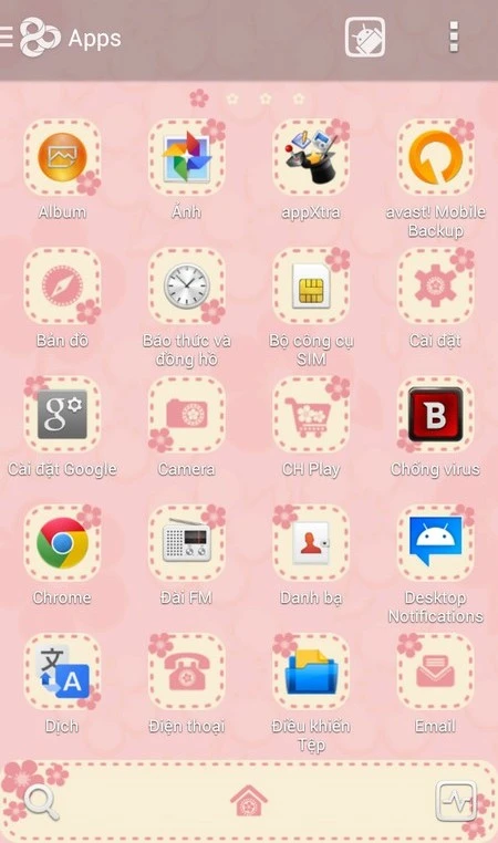 Bạn có thể download bộ giao diện “sắc hoa tình yêu” miễn phí