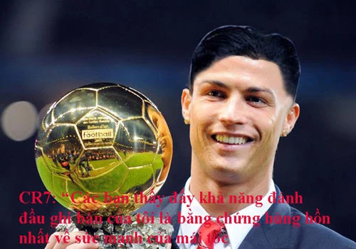 Nhận Quả bóng Vàng nhưng Cristiano Ronaldo vẫn phải trung thành với kiểu tóc của Kim Jong-un.