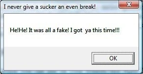 Thông báo virus giả mạo trên máy tính “nạn nhân”