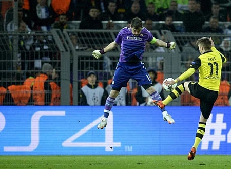 Casillas và các đồng đội đã phải trải qua 90 phút khủng khiếp tại Signal Iduna Park