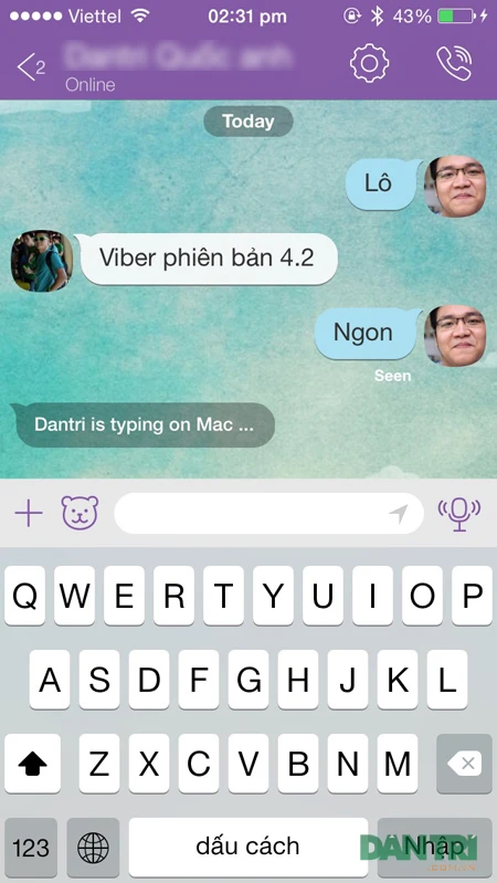 Phiên bản cập nhật mới có thêm tính năng Block contact.