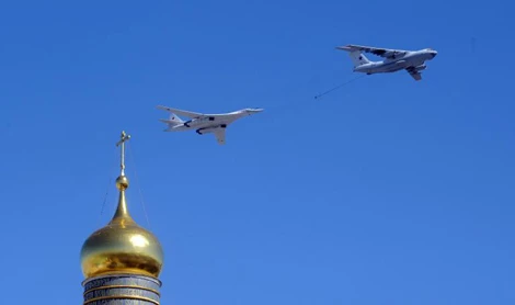 Các máy bay Nga trong một cuộc tổng duyệt ở Mátxcơva. (Ảnh minh họa)