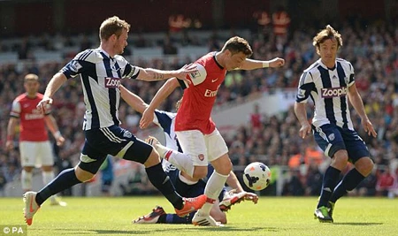 Giroud “nổ súng”, Arsenal thắng nhẹ West Brom ảnh 1 Giroud “nổ súng”, Arsenal thắng nhẹ West Brom