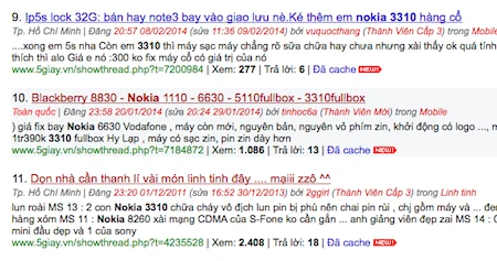 Với những quảng cáo có cánh để người dùng mua sắm.