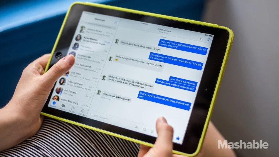 Facebook Messenger trên iPad. Ảnh: Mashable