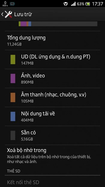Xóa file rác trên thiết bị