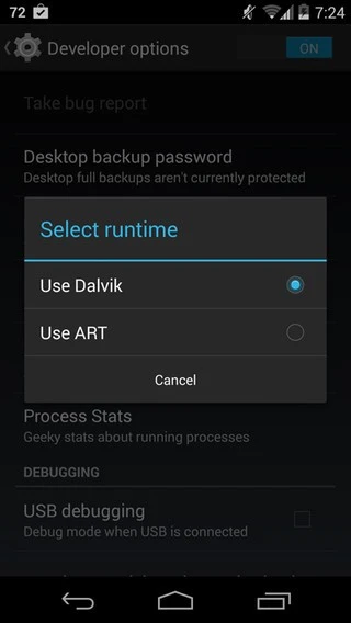 Trình biên dịch ART cho hiệu suất xử lý các ứng dụng tốt hơn so với Dalvik