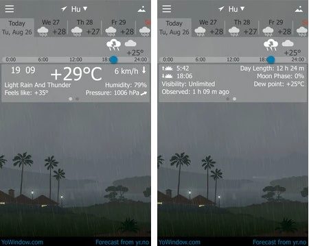 Ứng dụng thời tiết với hiệu ứng sống động và đẹp mắt cho smartphone