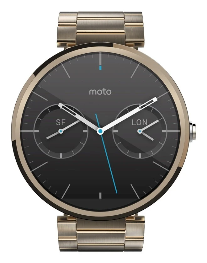Moto 360, màu vàng, giá bán, dây kim loại