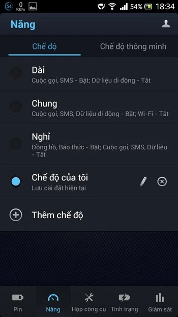 Thiết lập chế độ sử dụng để kéo dài thời lượng pin