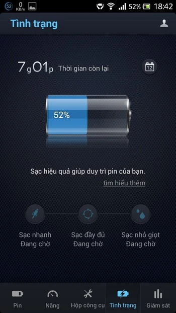 Lời khuyên của ứng dụng để giúp kéo dài thời gian sử dụng và tuổi thọ pin