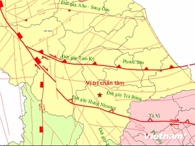 Lại xảy ra động đất 2,1 độ Richter tại khu vực Bắc Trà My ảnh 1
